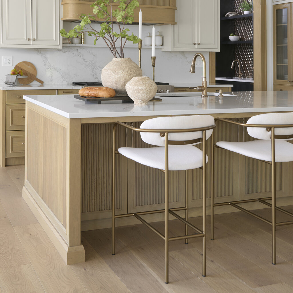 ISADORA COUNTER STOOL OFF WHITE AND GOLD