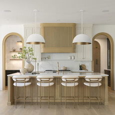 ISADORA COUNTER STOOL OFF WHITE AND GOLD