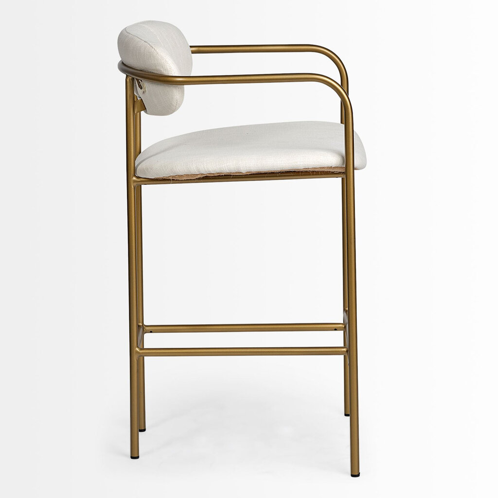 ISADORA COUNTER STOOL OFF WHITE AND GOLD