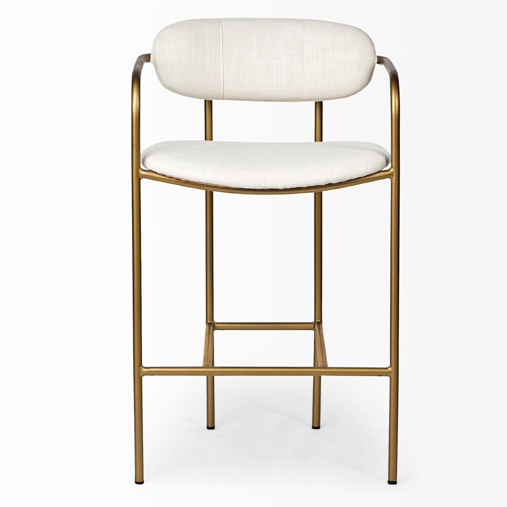 ISADORA COUNTER STOOL OFF WHITE AND GOLD