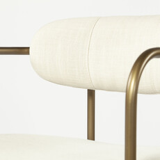 ISADORA COUNTER STOOL OFF WHITE AND GOLD