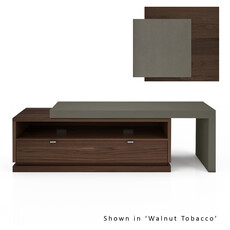ESCAPE MEDIA UNIT WALNUT W/ LACQUER TOP ADJUSTABLE By HUPPE