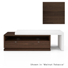 ESCAPE MEDIA UNIT WALNUT W/ LACQUER TOP ADJUSTABLE By HUPPE