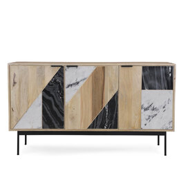 HELIOS SIDEBOARD NATURAL WITH MARBLE