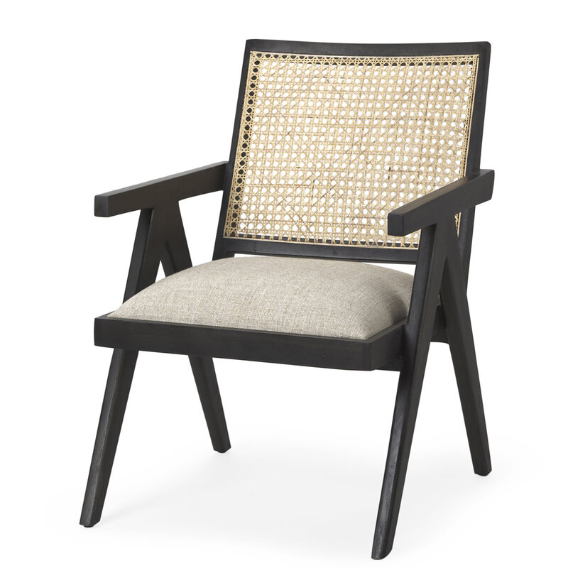 CHESTER CANE BACK CHAIR BLACK