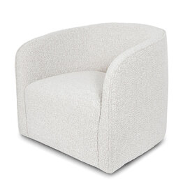 QUEST SWIVEL CHAIR BOUCLE OFF WHITE