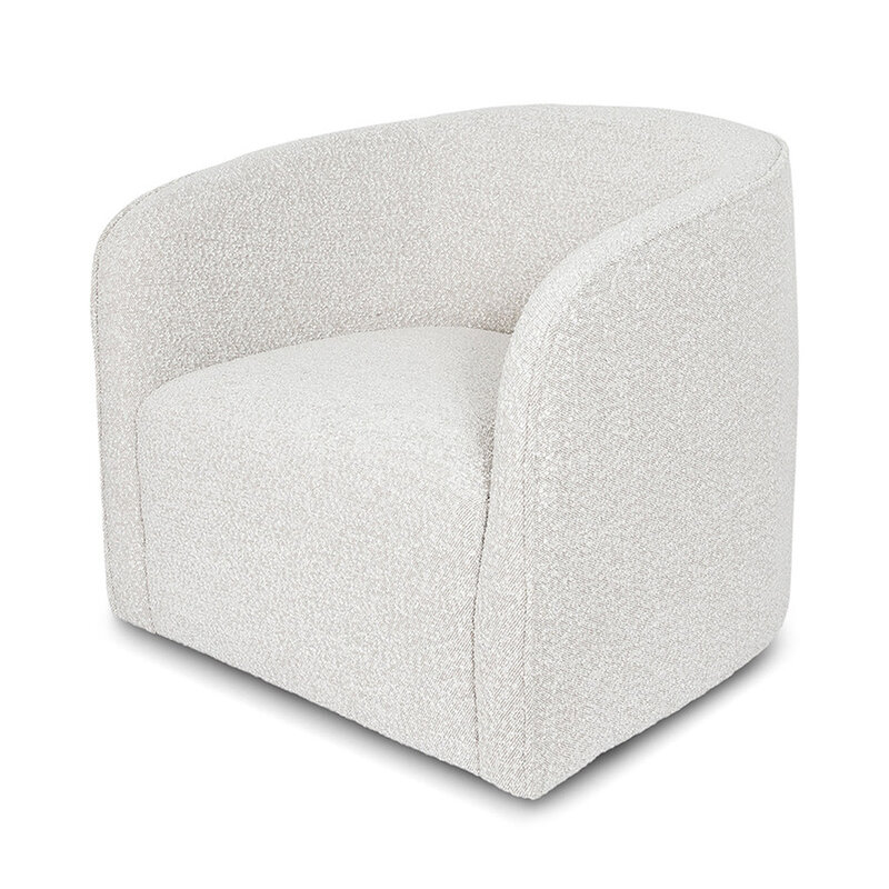 QUEST SWIVEL CHAIR BOUCLE OFF WHITE