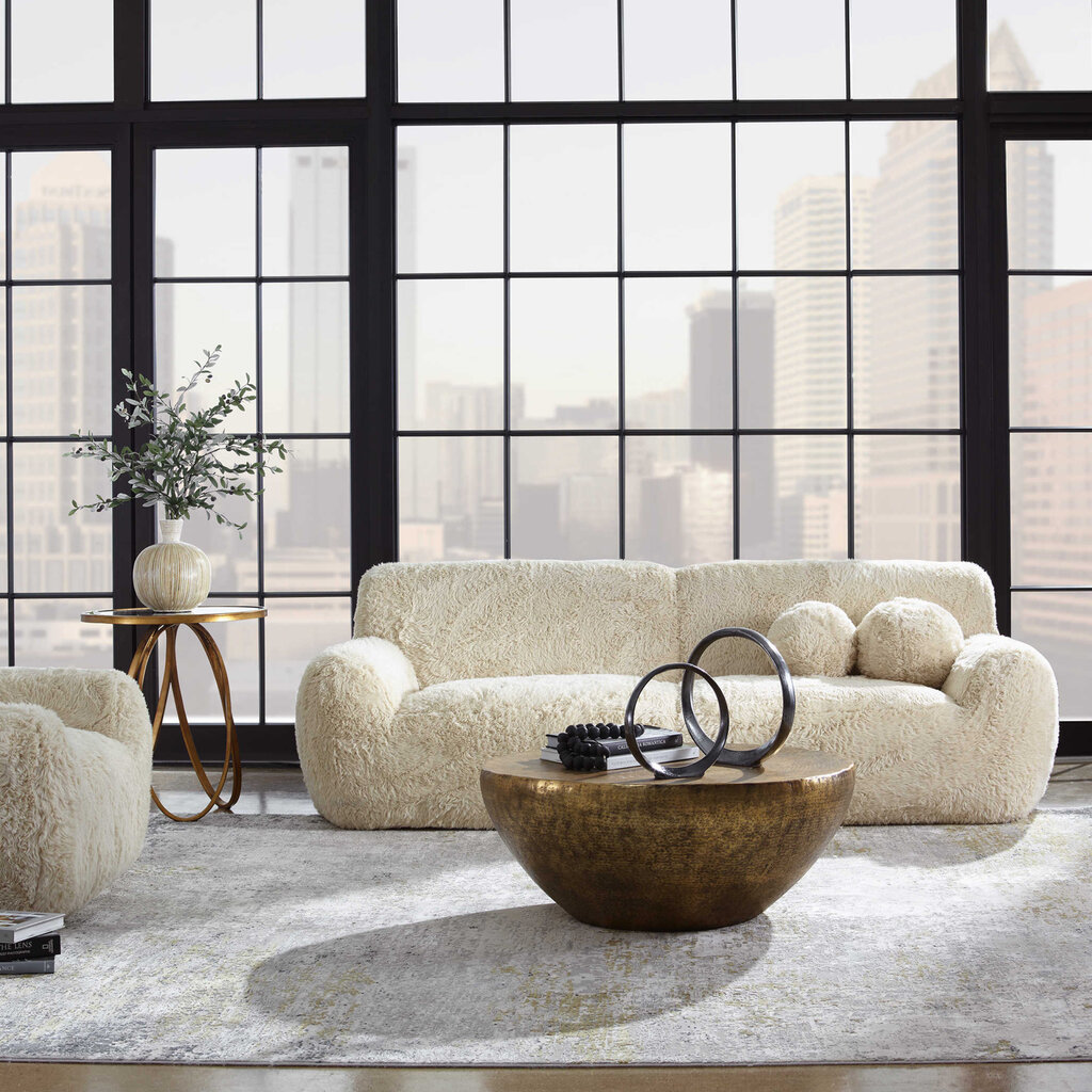CHESTER SOFA FAUX FUR NATURAL
