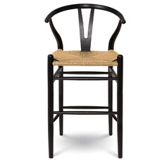 WILLOW COUNTER STOOL  BLACK AND NATURAL