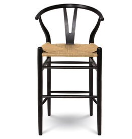 WILLOW COUNTER STOOL  BLACK AND NATURAL