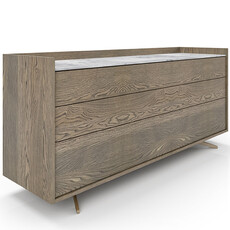 MEMENTO 6 DRAWER DRESSER By HUPPE LACQUERED GLASS TOP