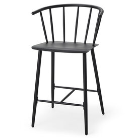 ATLAS COUNTER STOOL METAL BLACK