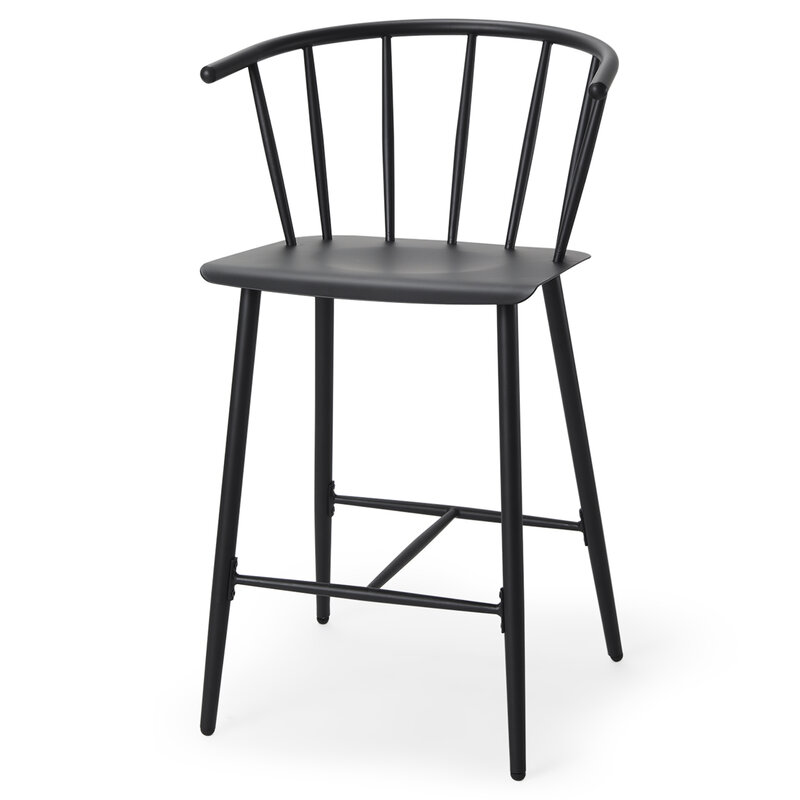 ATLAS COUNTER STOOL METAL BLACK