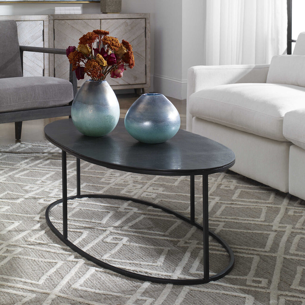 COREENE COFFEE TABLE OVAL BLACK