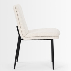 ELREY DINING CHAIR BOUCLE WHITE