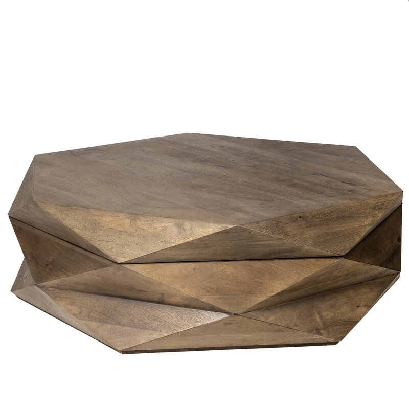 KLASSEN COFFEE TABLE w/STORAGE WOOD SMOKED