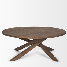 TREVOR ROUND COFFEE TABLE DARK BROWN