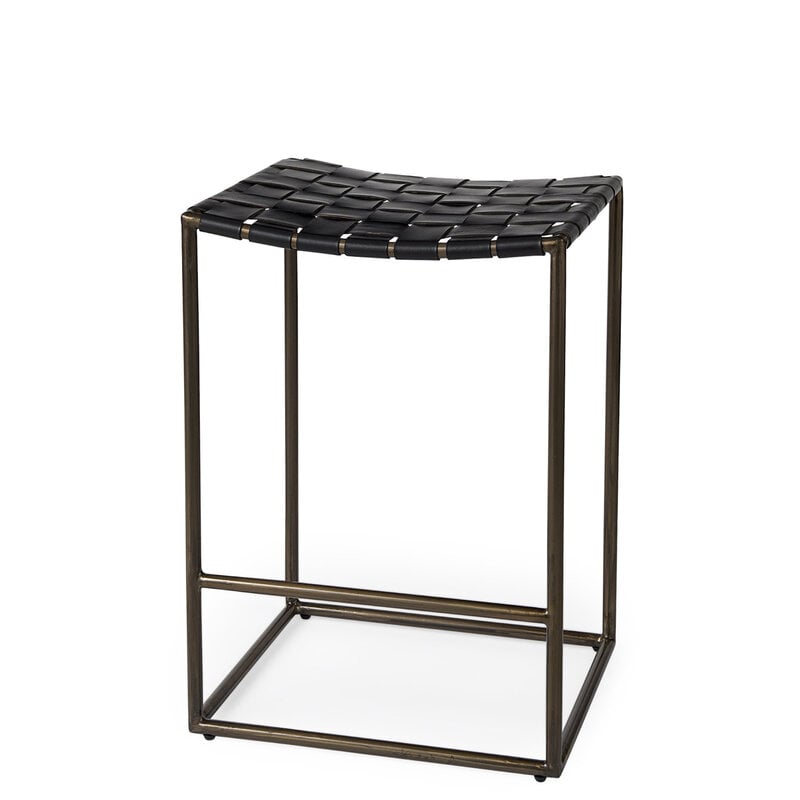 LEVI COUNTERSTOOL LEATHER BLACK