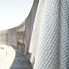 BIG WAFFLE TOWEL AND BLANKET WHITE