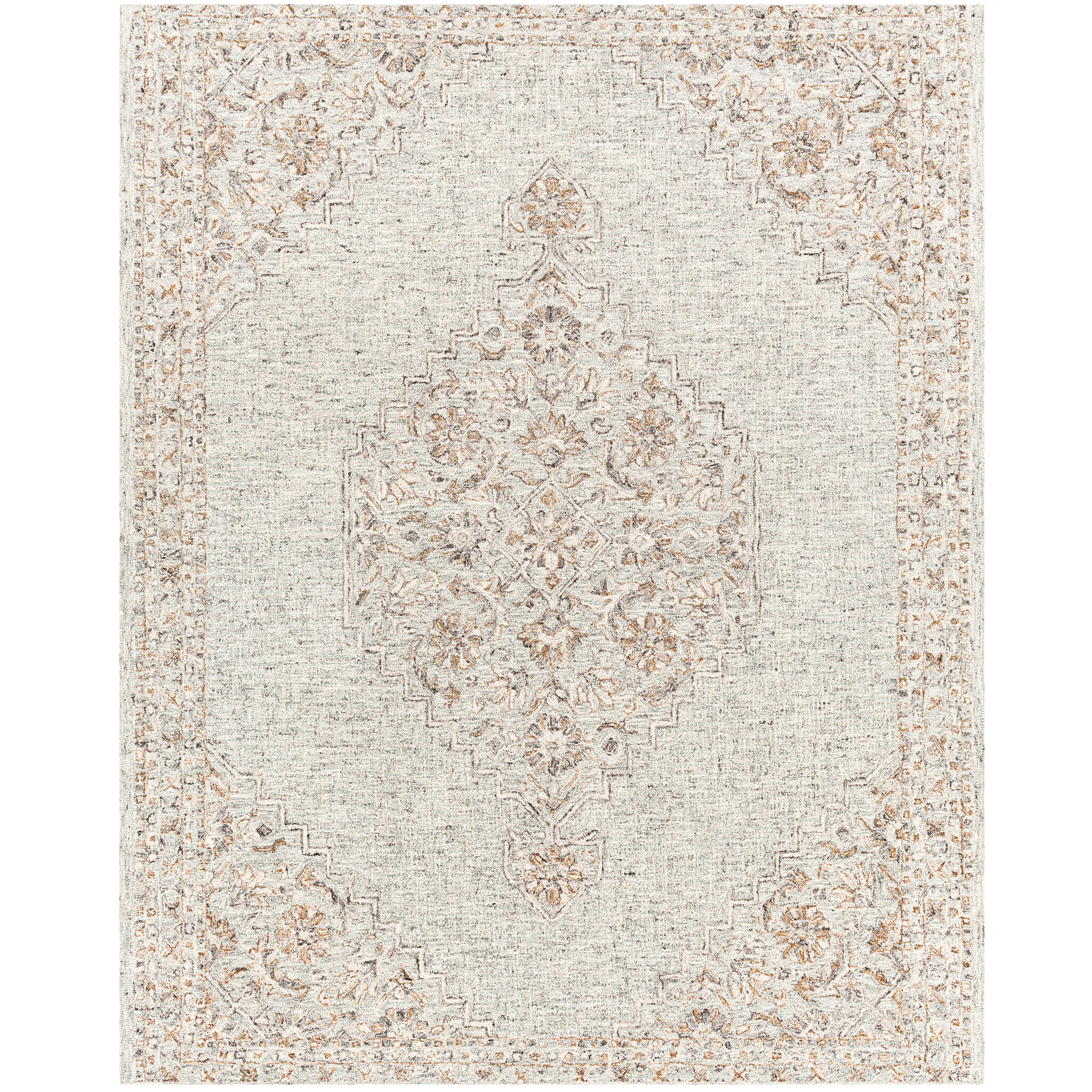 PHONIC RUG 8'X10' GREY RUST BLACK - Portside Interiors