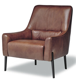 HUBBLE CHAIR LEATHER BROWN