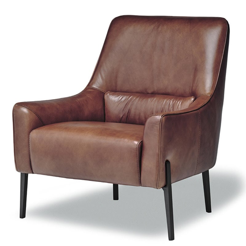 HUBBLE CHAIR LEATHER BROWN