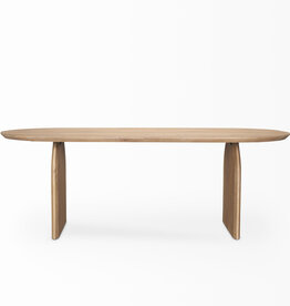 ISLAND DINING TABLE OVAL NATURAL 86"