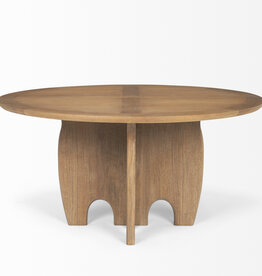 AGENT DINING TABLE ROUND SMOKED 59"