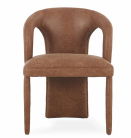 MOMENT DINING CHAIR FAUX LEATHER COGNAC