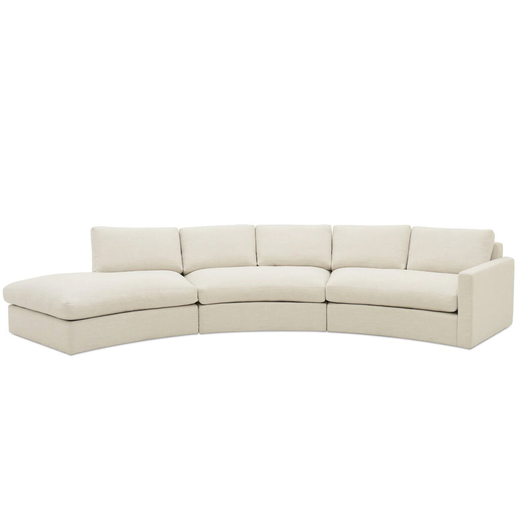 SEQUENCE FEATHER FILLED CURVED SECTIONAL