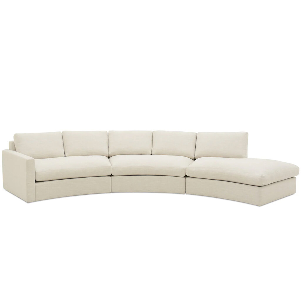 SEQUENCE FEATHER FILLED CURVED SECTIONAL