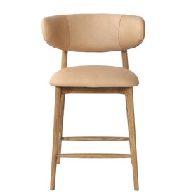 BARCELONA COUNTER STOOL LEATHER TAN