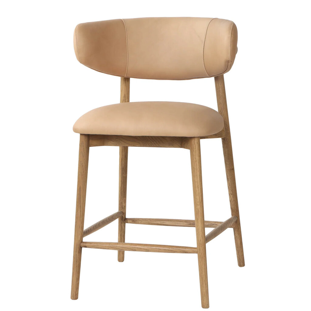 BARCELONA COUNTER STOOL LEATHER TAN