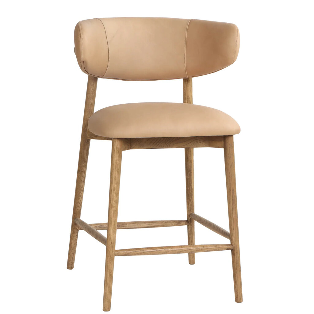 BARCELONA COUNTER STOOL LEATHER TAN