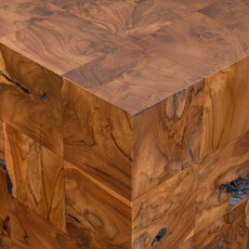 TEAK TAC TOE SIDE TABLE