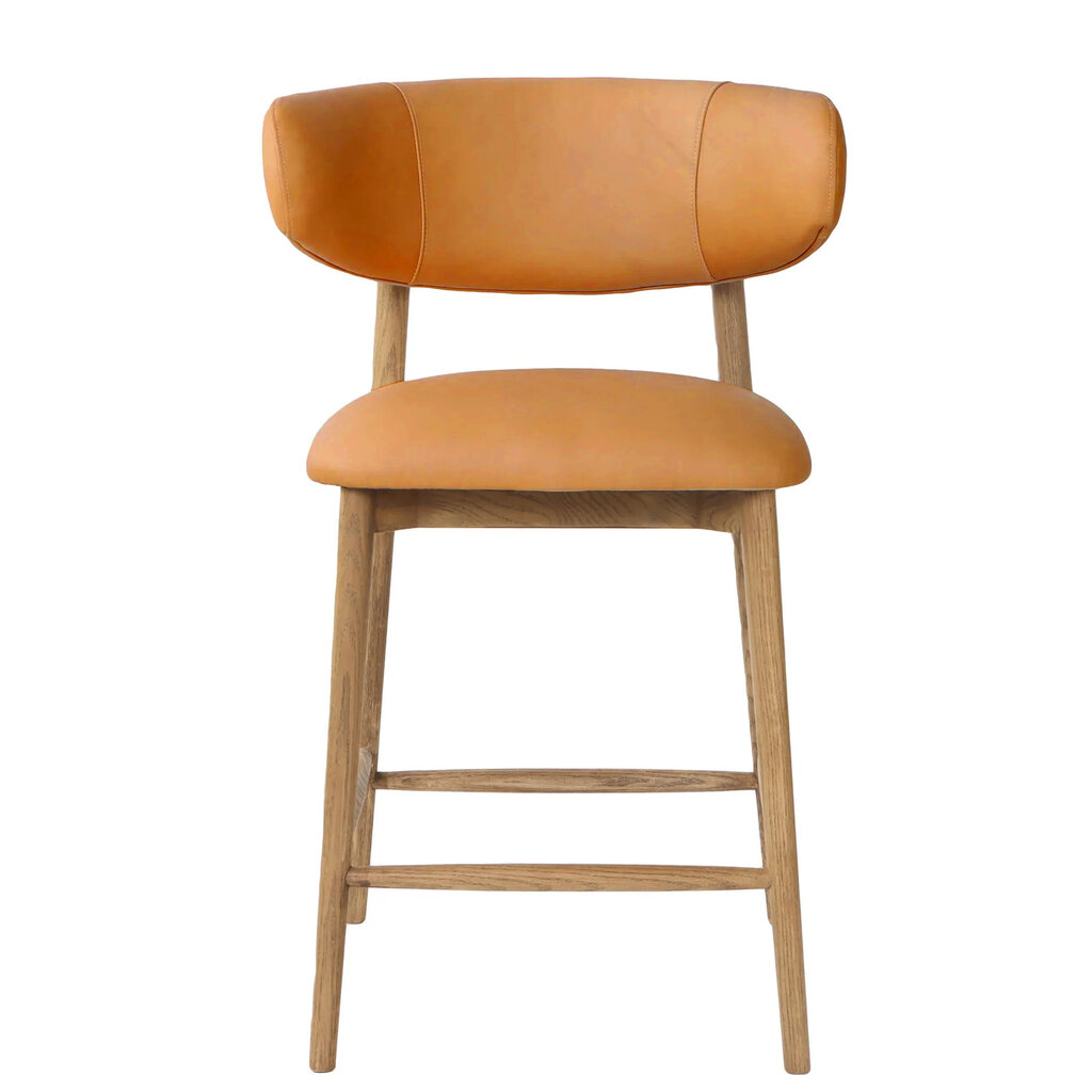 BARCELONA COUNTER STOOL LEATHER CARAMEL