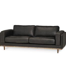 BAKER SOFA LEATHER CHARCOAL