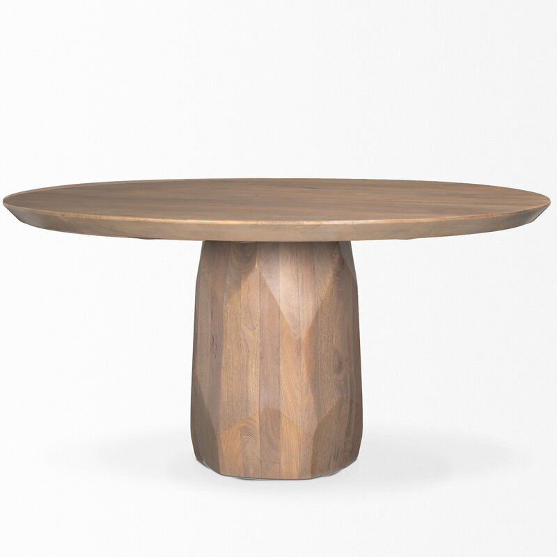 BYRON DINING TABLE ROUND NATURAL 60"