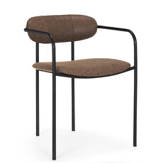 ISADORA ARMCHAIR CHOCOLATE BROWN AND BLACK