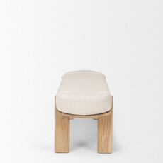 HARRIS BENCH WHITE SAND NATURAL LEG