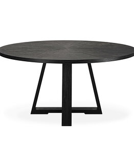 GIDRANO DINING TABLE ROUND BLACK 60"