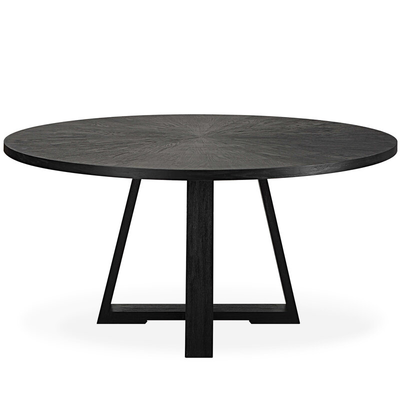 GIDRANO DINING TABLE ROUND BLACK 60"