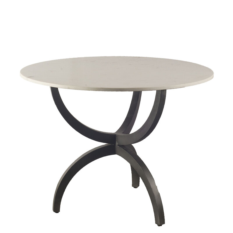 ELLESTON DINING TABLE ROUND 40" MARBLE WHITE