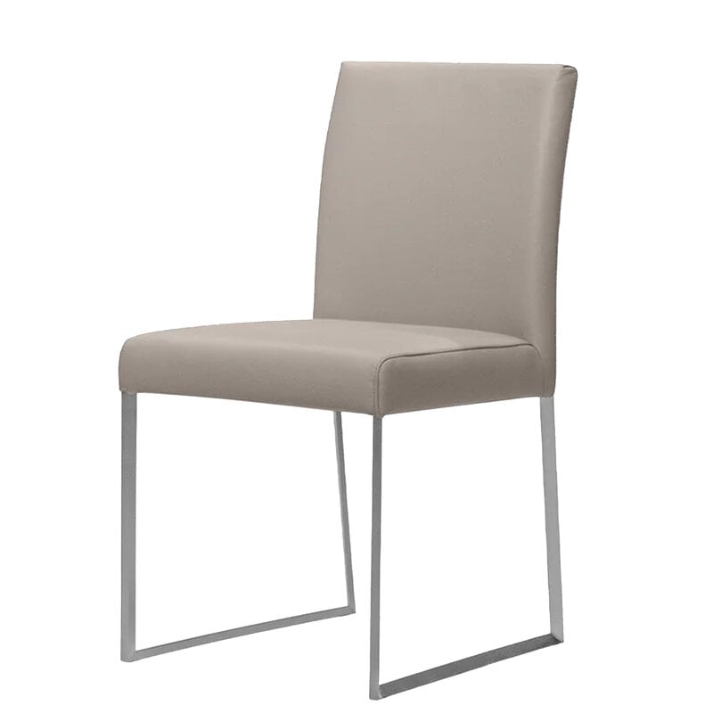 MATTEO DINING CHAIR LEATHER TAUPE