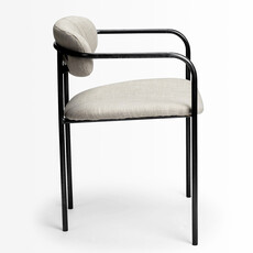 ISADORA ARMCHAIR TAUPE BURNISHED METAL