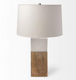 WOOD BLOCK TABLE LAMP