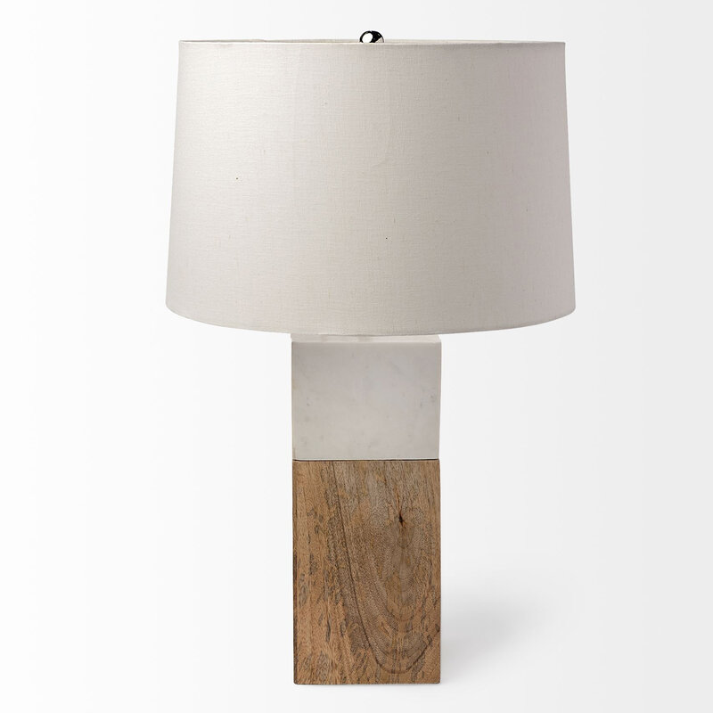 WOOD BLOCK TABLE LAMP