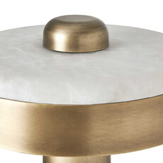 PROMETHEUS TABLE LAMP ALABASTER + BRASS