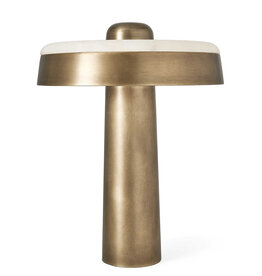 PROMETHEUS TABLE LAMP ALABASTER + BRASS