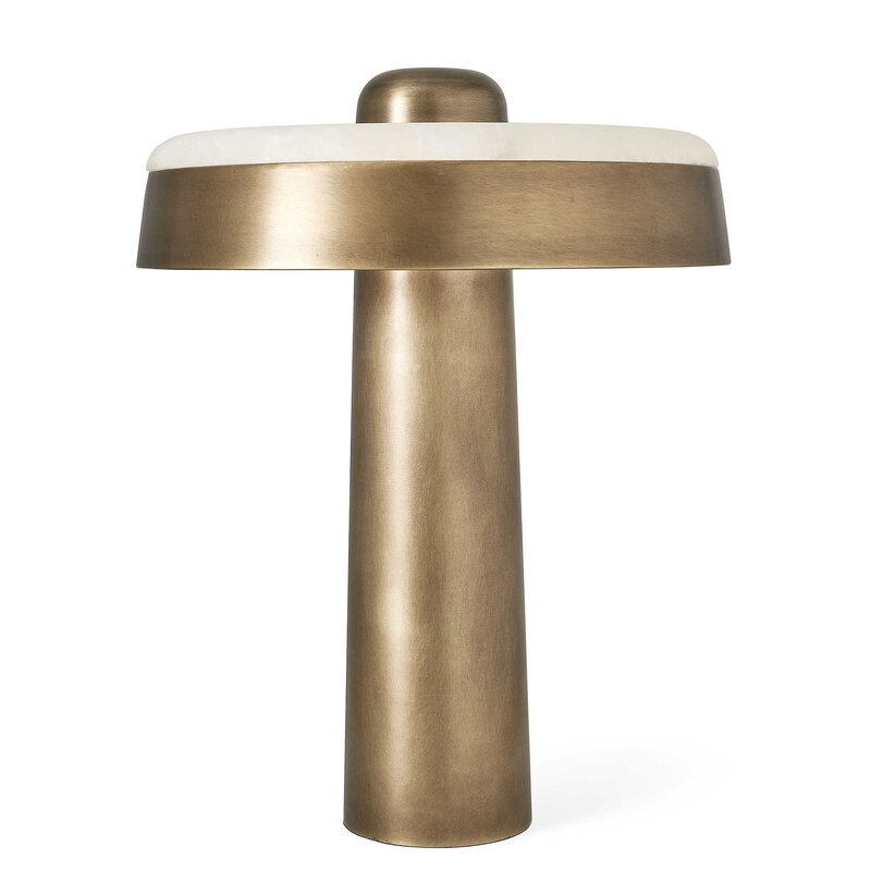PROMETHEUS TABLE LAMP ALABASTER + BRASS
